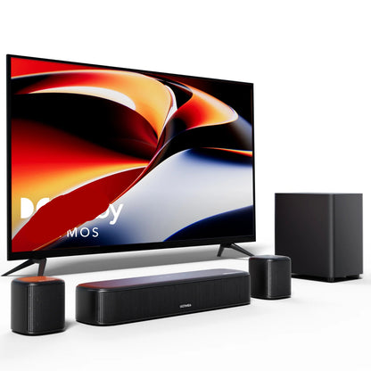 Soundbar - 2.2ch - Soundbar met Subwoofer - Soundbar voor TV - Bluetooth - App Control - Draadloze - Bass Instelbaar - 100W -Geluidssysteem - Zwart