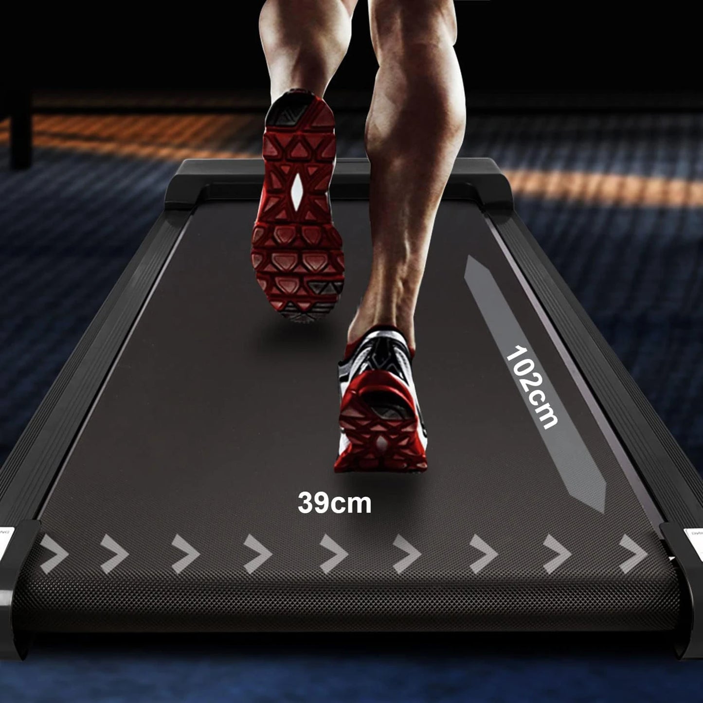 Loopband – Walking Pad – Loopmachine – Hometrainer – Fitnessapparaat – Compact Design 13 cm Hoogte – 10 km/u Snelheid met Afstandsbediening – Zwart