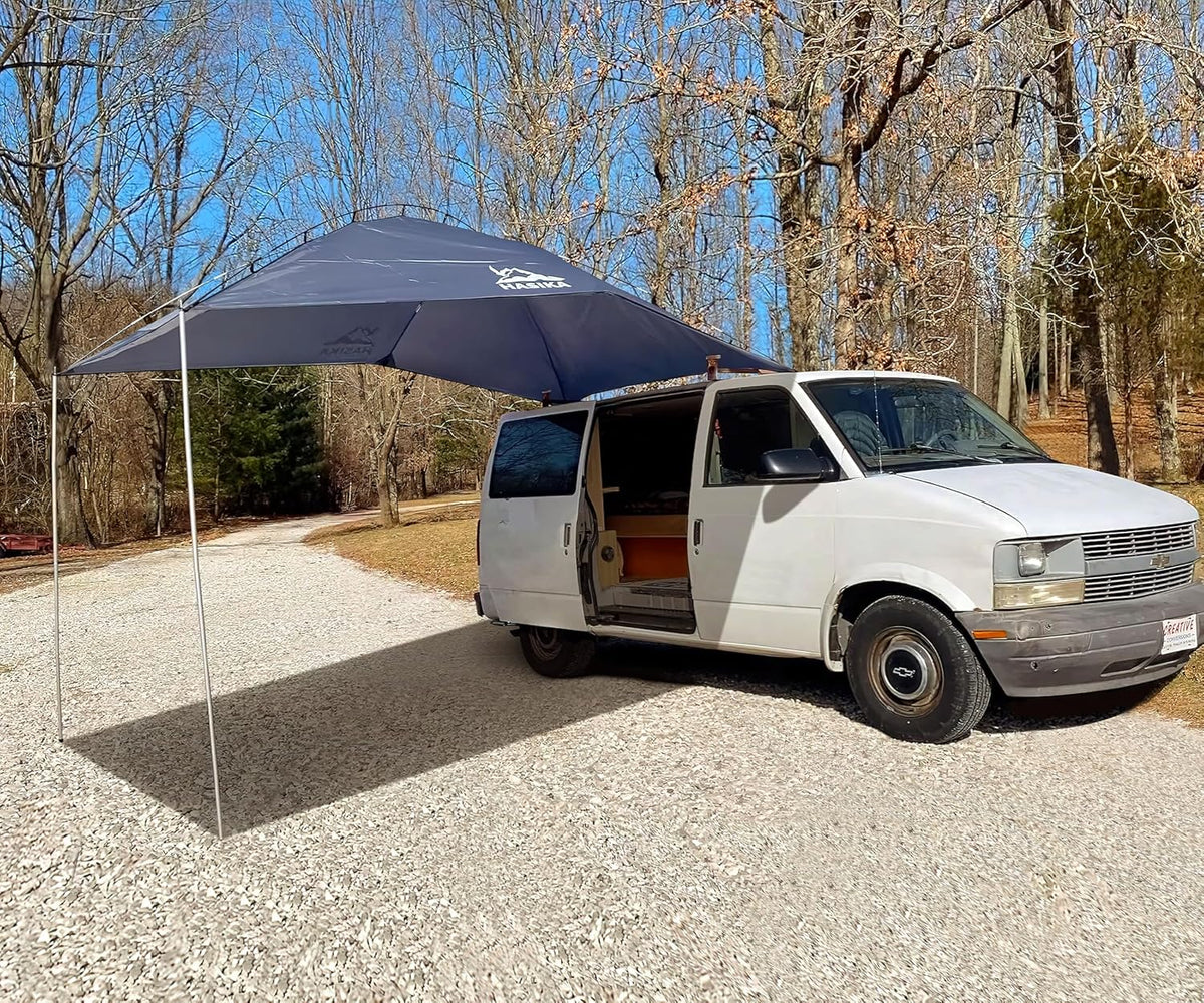 Hasika Awning Camper Trailer Roof Top Family Tent for Beach Camping SUV, MPV, Hatchback en Sedan UV-bescherming Tents voor camping 6 personen van