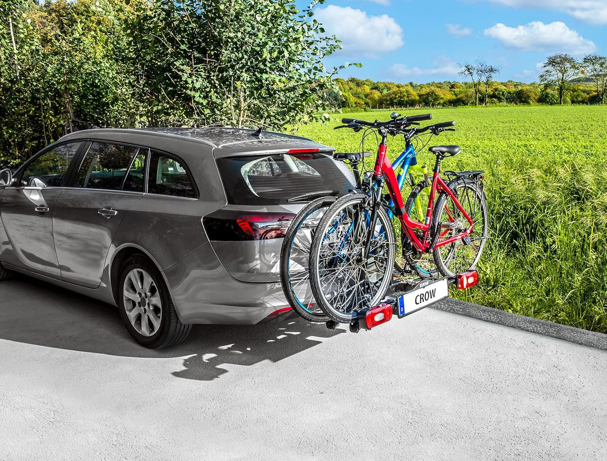 Fietsendrager – Fietsdrager – Trekhaakdrager – Fietsrek – Draagrek – Geschikt voor 2 Fietsen – Diefstalbeveiliging – Geschikt voor E-bikes