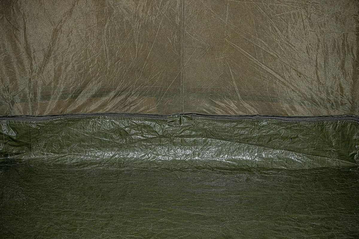 Solar Tackle Green Undercover Camo Capsule (geschikt 2-Man Bivvy) met elastische schakelaars, geïntegreerd grondblad, binnengaas, versterkte bevestigingslussen, eenheidsmaat