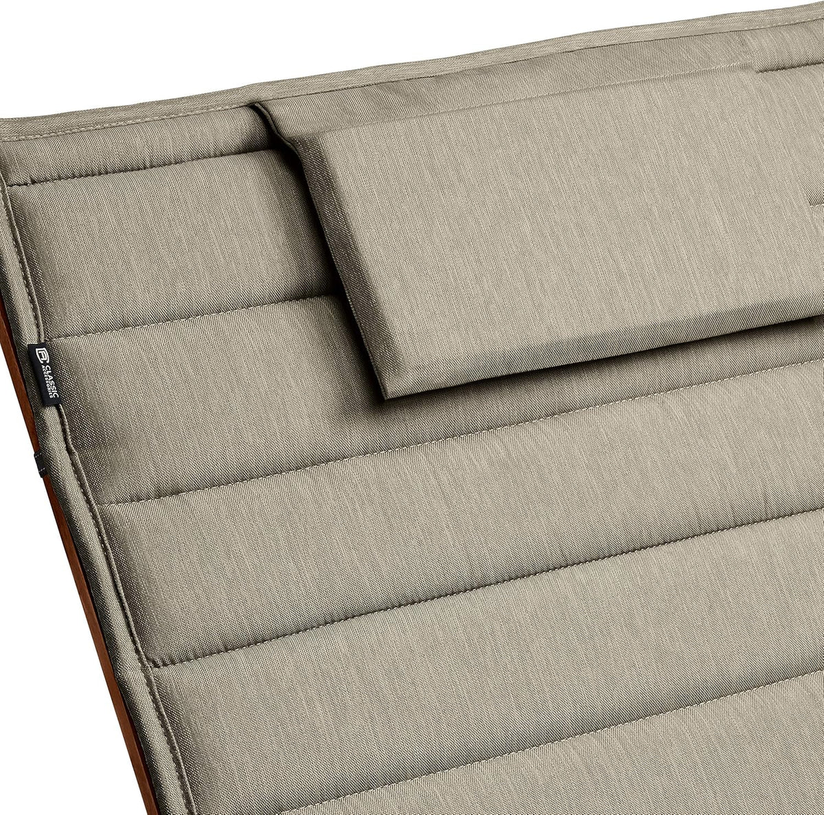 Classic Accessories Storigami Waterbestendig 72 x 21 inch Chaise Lounge-kussen, Heather Grijs, Patio Kussen
