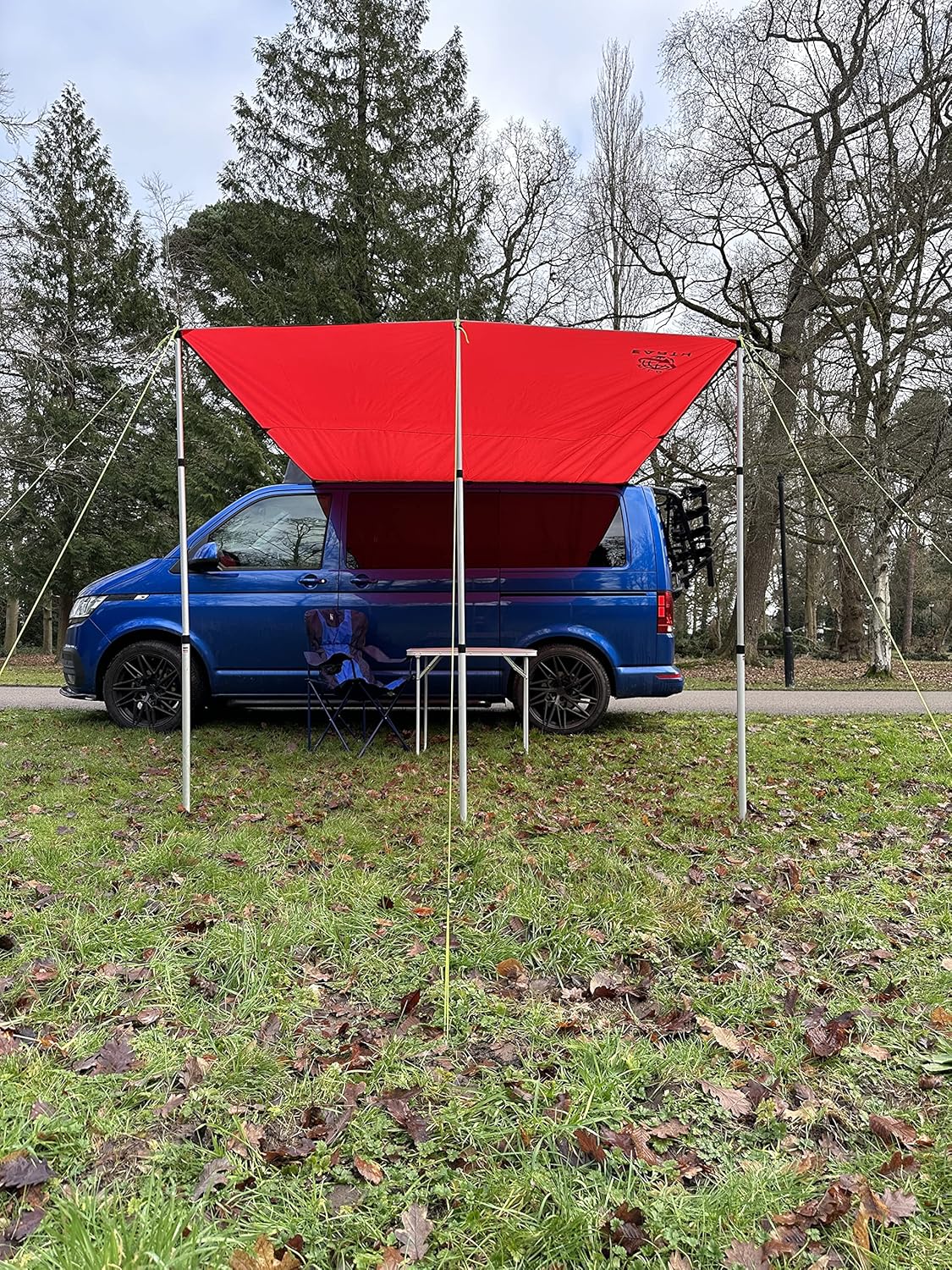 Wild Earth DELUX Zonneluifel voor VW Camper Van Camper RV 2.4m x 3m ROOD
