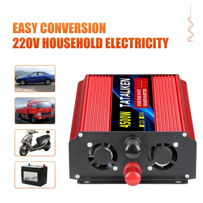 Omvormer – Inverter – Spanningsomzetter – Stroomomzetter – 2000W Continu Vermogen – 24V Naar 220V