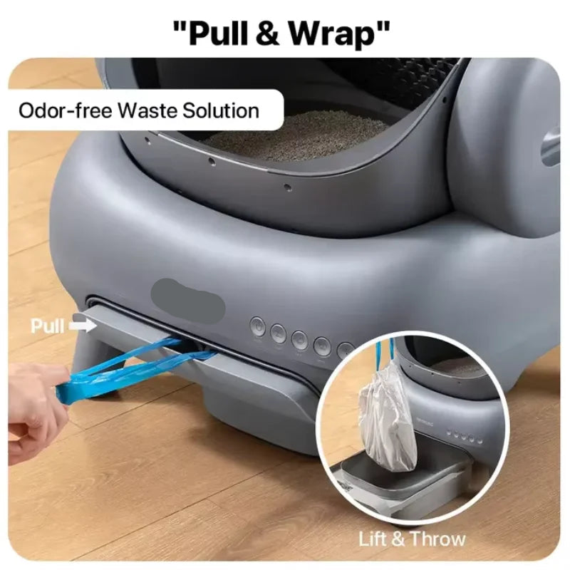Kattenbak – Kattentoilet – Zelfreinigende Kattenbak – Automatische Kattenbak – Hop-in Kattenbak – Grote Capaciteit 12L – Duurzaam ABS Plastic