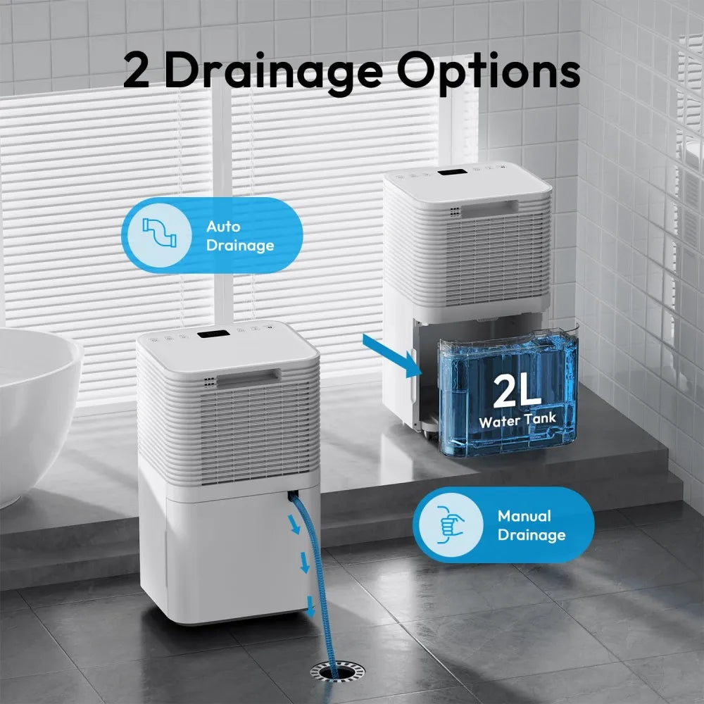 Luchtontvochtiger – Vochtvreter – Dehumidifier – Ontvochtiger – Vochtbestrijder – 12 Liter per Dag – Stil & Energiezuinig - QUORE
