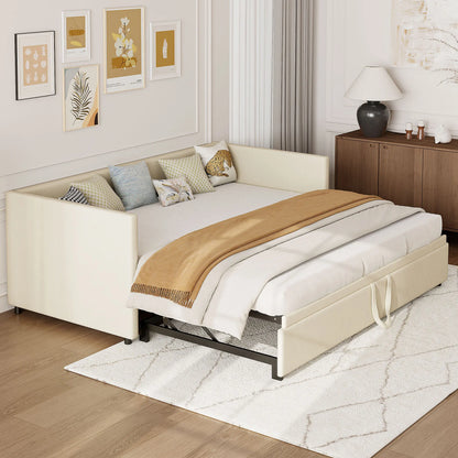 Uittrekbaar Bed – Slaapbank – Bedbank – Multifunctioneel Bed – Sofa Bed – 90x200 cm Uitbreidbaar Tot 180x200 cm – Zachte Velvet Stof – Huidvriendelijk