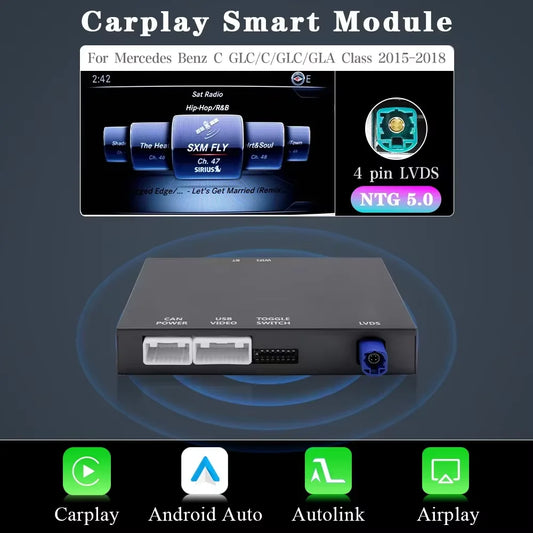 Wireless CarPlay Adapter – Draadloze Android Auto Interface – Smart Car Connector – Infotainment Upgrade – NTG 5.0 Variant – Handsfree Bediening – Plug & Play Installatie