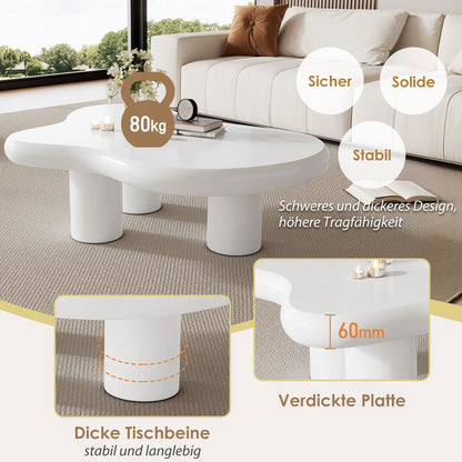 Salontafel – Wolkvormige - Originele Tafel – Design Tafel – Woonkamer Tafel – MDF Tafel – 97x67 cm – Draagvermogen 80 kg - QUORE
