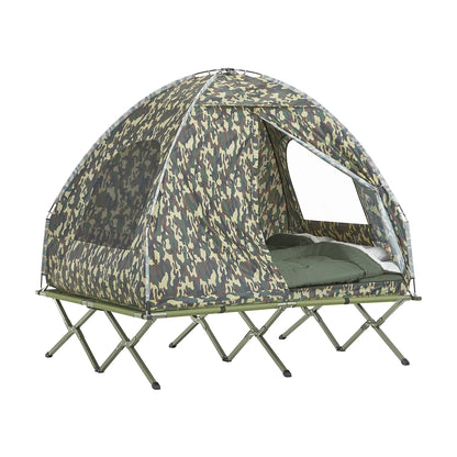 Campingbed – Reisbedje – Babybedje – Tentbed – Opvouwbaar Bed – Compleet 4-in-1 Set – Waterdicht Polyester – Draagbaar Met Luchtmatras