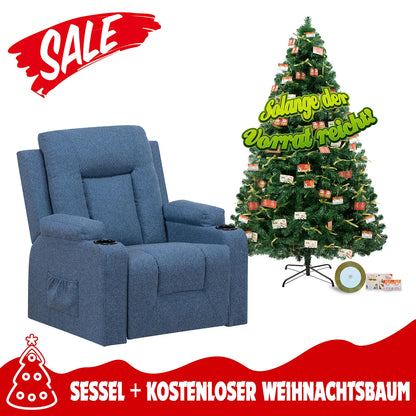 Relaxfauteuil – Relaxstoel – Verstelbare Fauteuil – TV Stoel – Lounge Fauteuil – Ergonomisch Comfort – Inclusief Kunstkerstboom Met Stabiele Metalen Voet