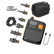 Air Pump - Air Compressor - Electric Bicycle Pump - Portable Digital Electric Air Pump - 80W - Rechargeable 8000mAh Battery - LED Lighting, For Inflatable Materials - Black