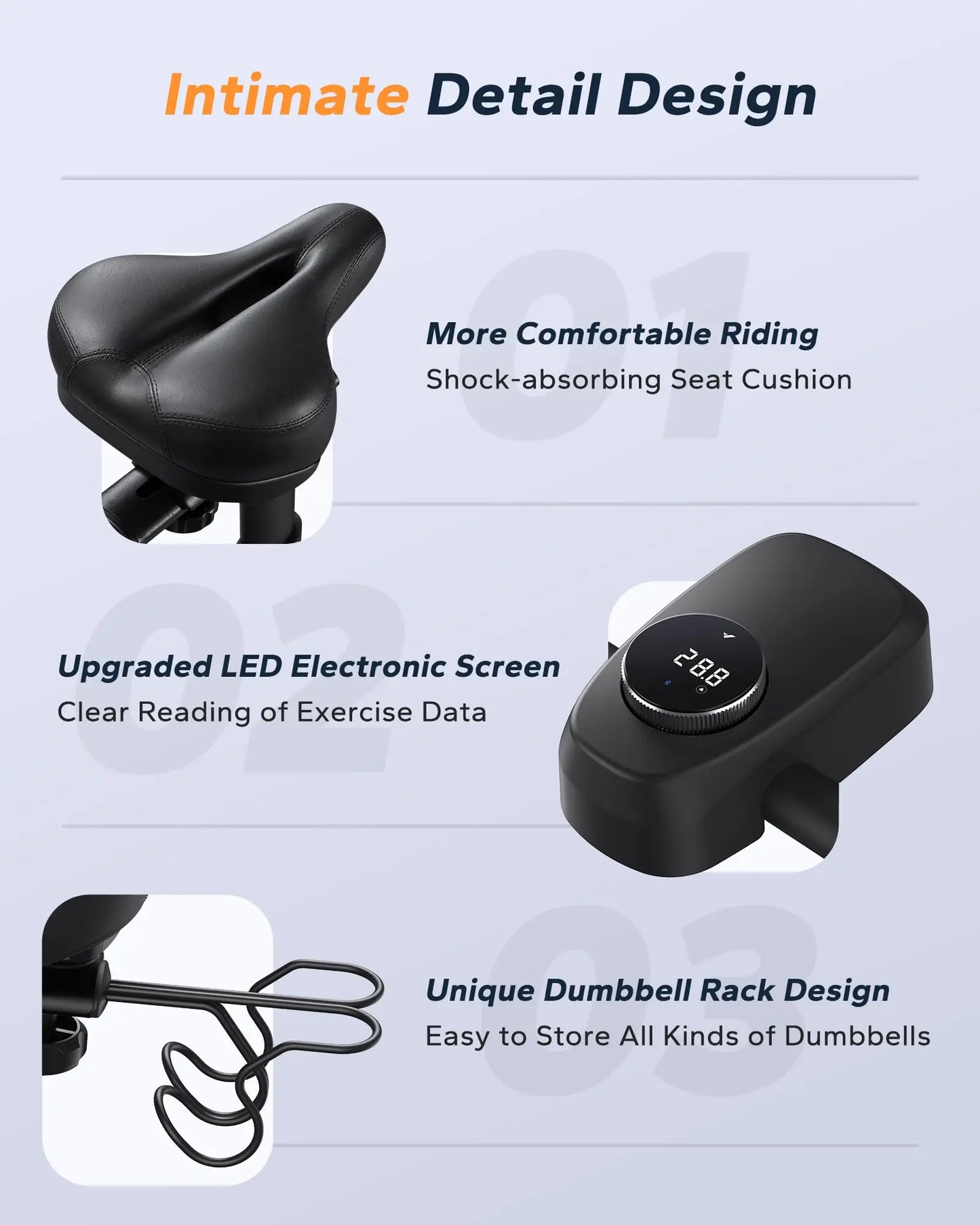 Hometrainer - Fitness fiets - Multifunctionele Opbergruimte - Weerstandssysteem Magnetisch - Transportwielen - Hartslagfunctie - voor Gewichtsverlies - Batterij-aangedreven - 120kg - Zwart