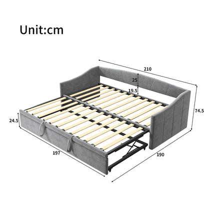 Rosahqnda Folding Sofa 90/180x200cm Multifunctional Two-in-One Sofa Bed Single/Double Upholstered bed Velvet Guest bed