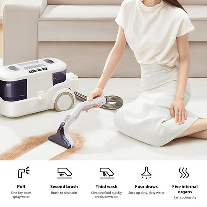 Stofzuiger – Handstofzuiger – Tapijtreiniger – Sofa Reiniger – Handheld Reiniger – 16.000 Pa Zuigkracht – 800W Krachtige Motor - QUORE