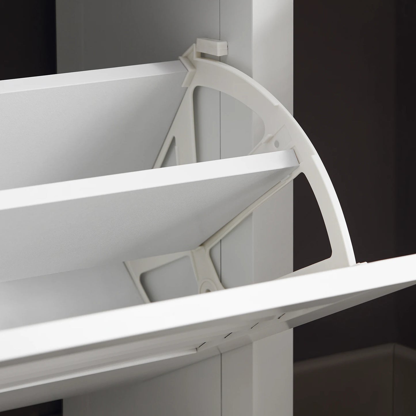 Schoenenkast – Schoenenrek – Schoenopberger – Schoenentoren – Schoenmeubel – Wit – Compact 80x108x25 cm – Stevige MDF Constructie