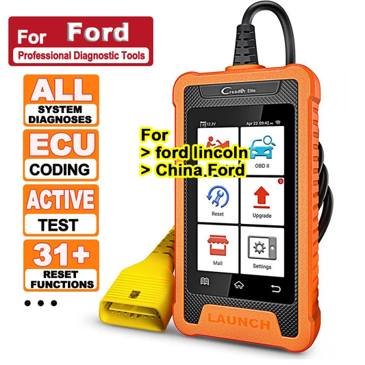 OBD Scanner - OBD2 - Auto Scanner - Auto uitlezen - Diagnose Apparatuur voor Auto's - Autoscanner - Autodiagnosetool - Actieve Test - Slimme Diagnose - 30+ Resetservices - ECU-Codering - OE-Niveau Diagnose - voor Ford