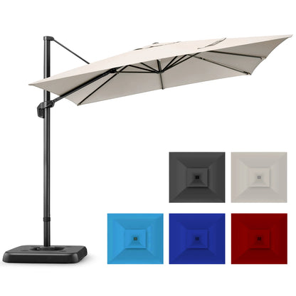 Zweefparasol – Hangparasols – Verstelbare Parasol – Aluminium Parasol – 3×3 Meter – 360° Draaibaar – UV- En Waterbestendig - Marineblauw