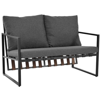 Tuinset Voor 4 Personen – Loungeset – Terrasmeubilair – Buitenmeubilair – Balkonset – Gegalvaniseerd Stalen Frame – Weerbestendige Kussens