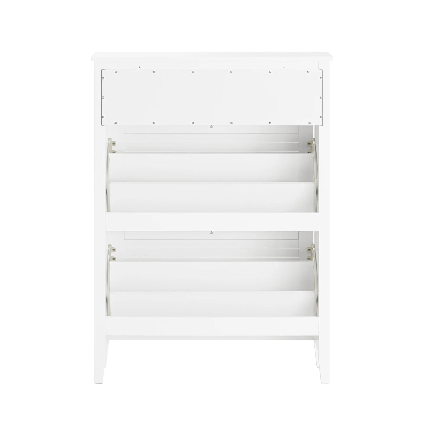 Schoenenkast – Schoenenrek – Schoenopberger – Schoenentoren – Schoenmeubel – Wit – Compact 80x108x25 cm – Stevige MDF Constructie