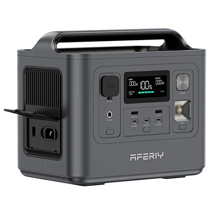 AFERIY P010 Portable Power Station, 800W 512Wh Outdoor Generator, 3500+ Cycles LiFePO₄ Battery, 8 Outputs, 1.5H Full Charge