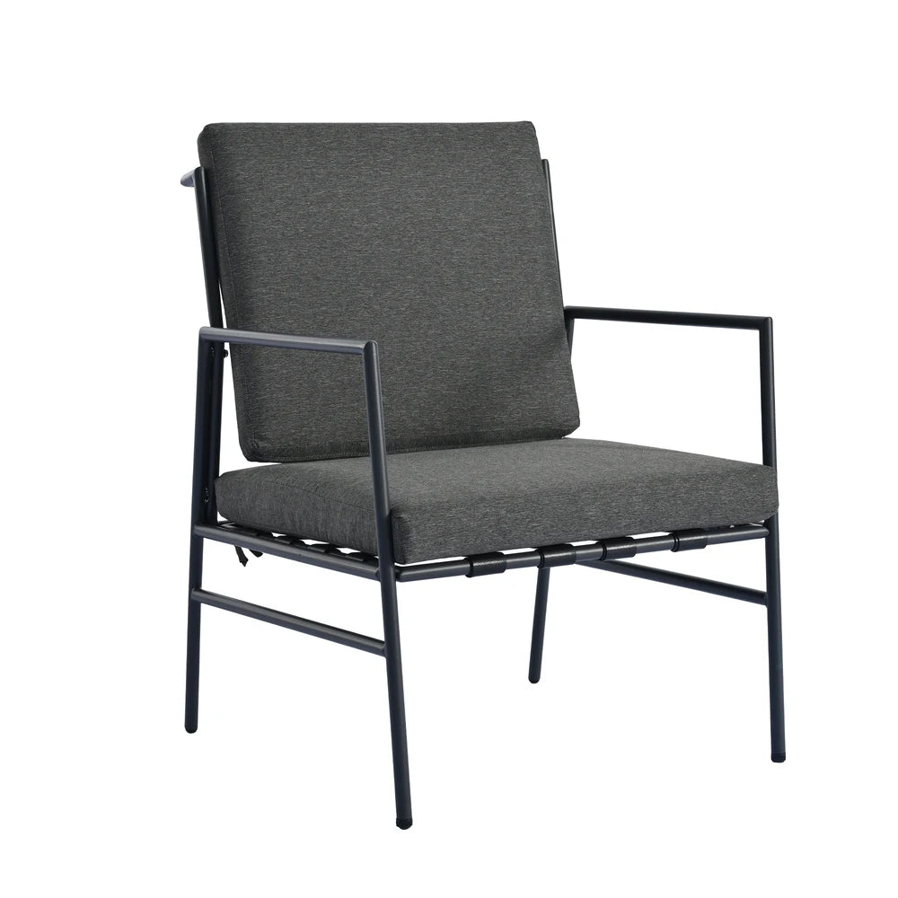 Buitenbank Set – Tuinbank – Tuinmeubel – Balkonbank – Polyester Kussens – Verzinkt Stalen Frame – Draagkracht 150 Kg - Grijs