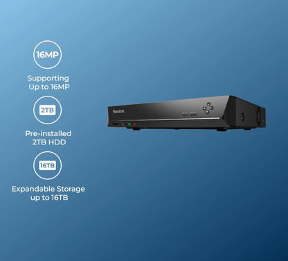 Network Video Recorder 8-kanaals – PoE NVR – IP Recorder – Beveiligingsrecorder – Video-opnameapparaat – 12MP Ultra HD – 12TB Opslagcapaciteit