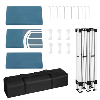 Pop-Up Tent – Tuinpaviljoen – Opblaasbare Tuintent – Buiten Shelter – 3x6 Meter – UV-Bescherming 98% – Verstelbare Hoogte - Blauw