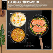 Inductie kookplaat - Induction Hob - Induction Cook Top - Inductie Fornuis - Elektrische Brander - Inductiekookplaat met frame - 60 cm - 3 platen - 6800W - Flexzone voor grill - Schuifbediening - Touch Control - Kinderbeveiliging - Zwart