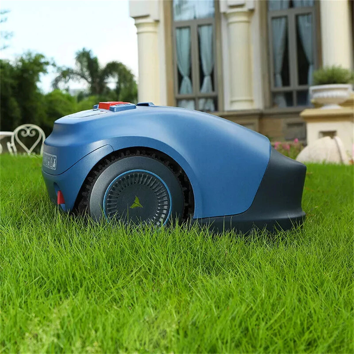 Robotmaaier – Robotgrasmaaier – Tuinmaaier – Gazonmaaier – Maairobot – Bluetooth & Wifi – 350 m² Maaicapaciteit – IPX5 Waterbestendig Blue Variant