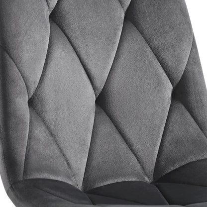 Eettafel Set – Eettafel Met Stoelen – Tafel En Stoelen – Velours Stoelen – Ruimtebesparend – Draagkracht 150 Kg - Zwart