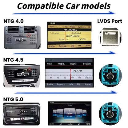 Wireless CarPlay Android Auto Decoder For Mercedes Benz E Class W212 W207 COUPE NTG 4.0 4.5 5.0 Mirror Link BT AUX GPS Module