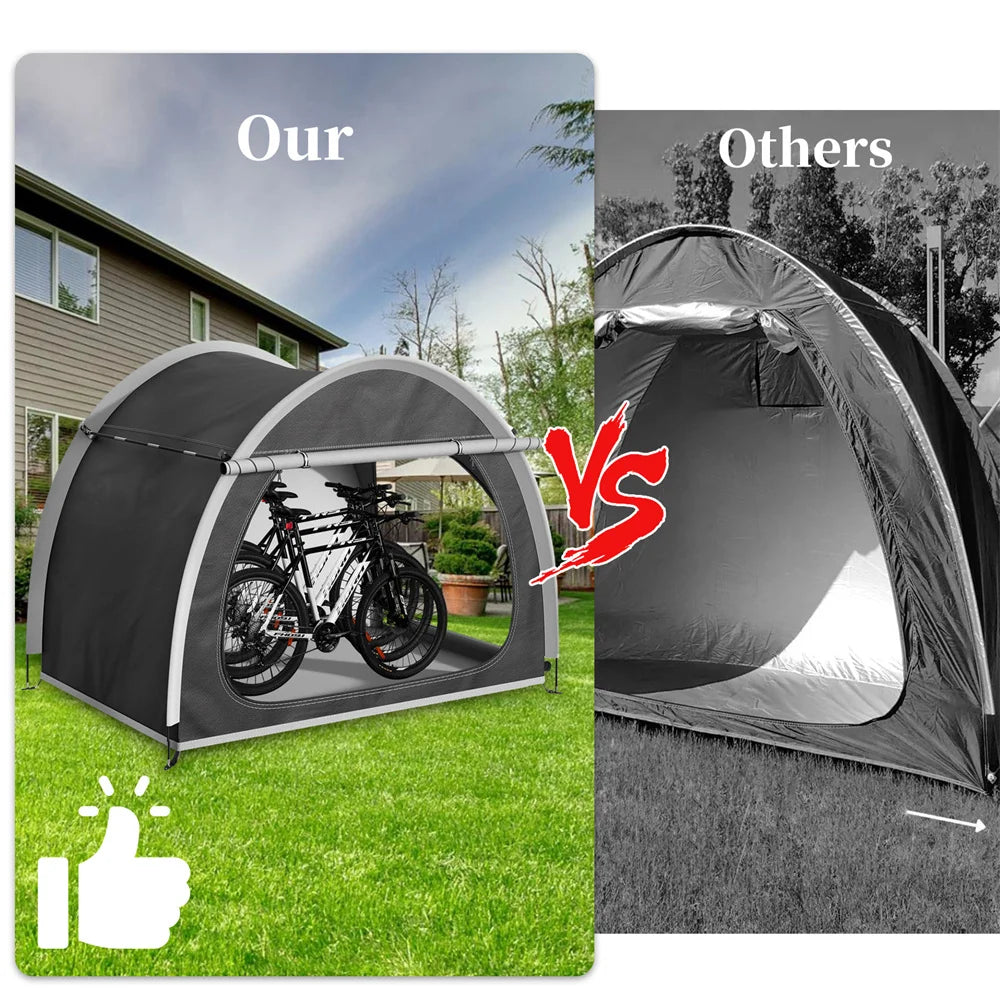 Waterdichte Fietstent – 210x150x165 cm – Opslagtent voor 2 Fietsen – Weerbestendige Outdoor Opslag