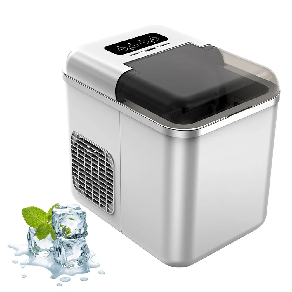 Ijsblokjesmachine - Elektrische Ijsblokjesmachine - Ijsmaker - Ijsmachine - Draagbare - Slimme bediening - Wifi - 1.3L - Zilver