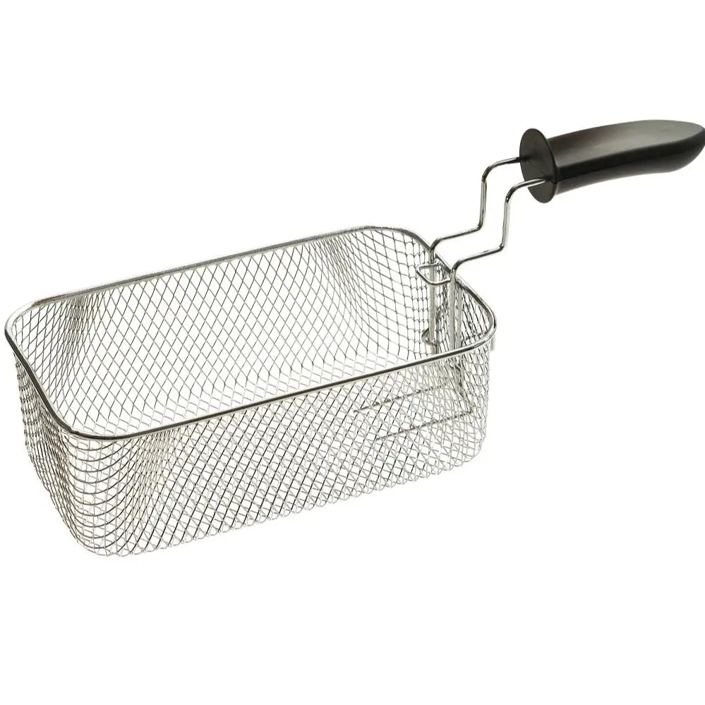 Elektrische friteuse - Vermogen - Regelbare Thermostaat - Uitneembare Mand met Anti-Scald Grip - Roestvrijstalen Deksel -  Afvoerkraan en Geurfilter - 2200W - 3L