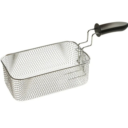 Elektrische friteuse - Vermogen - Regelbare Thermostaat - Uitneembare Mand met Anti-Scald Grip - Roestvrijstalen Deksel -  Afvoerkraan en Geurfilter - 2200W - 3L