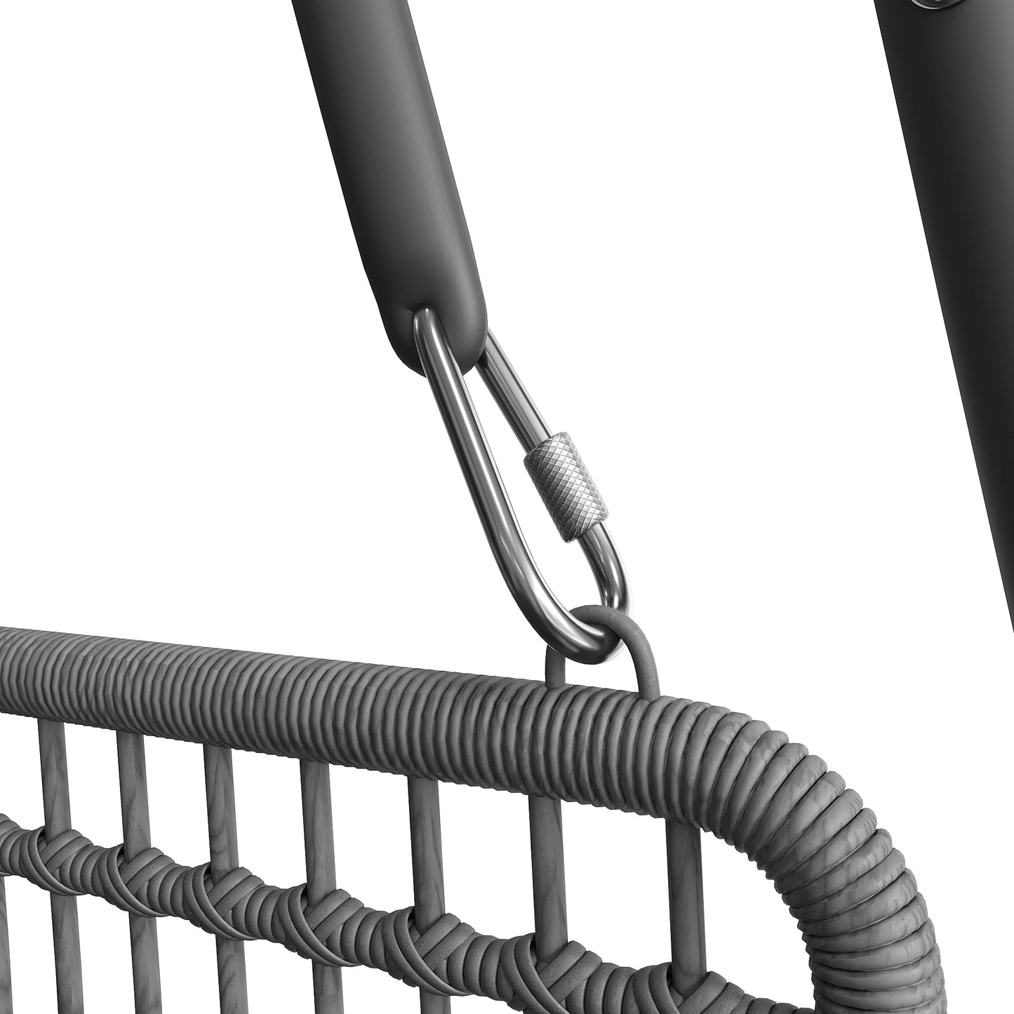 Tuinschommel – 2-Zits Tuinbank Schommel – Buitenbank – Schommelbank – Metaal Frame – Weerbestendig – 320 Kg Draagkracht - Grijs