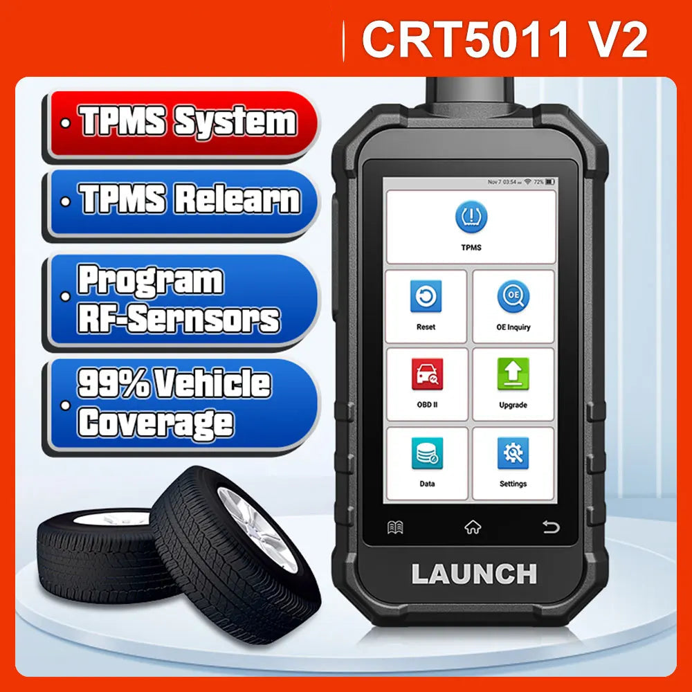 TPMS Service Tool – Bandenspanningsensor Scanner – TPMS Reset Tool – TPMS Programmer – TPMS Diagnostische Scanner – Ondersteunt 99% 315/433MHz Sensoren – 12 Expert Resetfuncties
