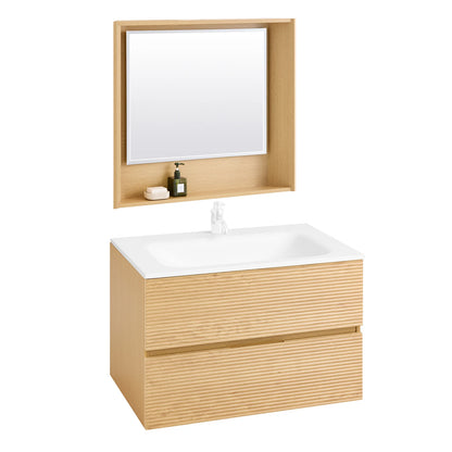 Bekkenstoel – Zithulpstoel – Ergonomische Stoel – Zitcomfort – Stoelverhoger NATURE – Compact Design – MDF Met Keramische Wasbak