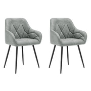 Dining room chairs - Chair - Dining room chairs set of 2 - Kitchen chairs - Make up chair - Modern design - Living room - Leather grey