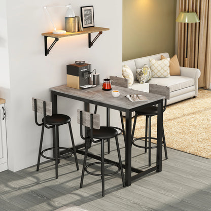 Eettafelset – Eethoek – Stoelen Met Tafel – Compacte Eetkamer – Velvet Bekleding – Metalen Pooten – 120x60 cm