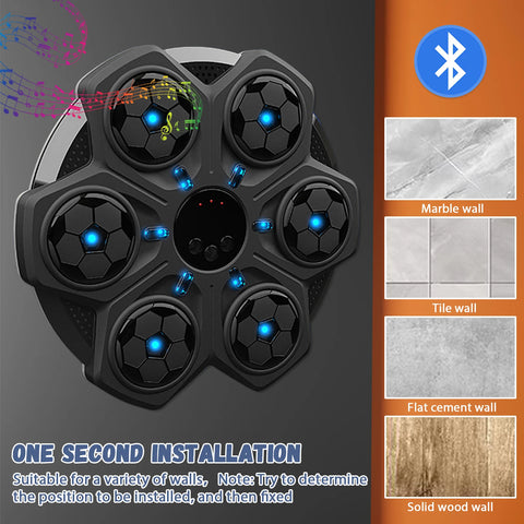 New Smart Music Boxing Machine Home Wall Target Trainer Games Toys Children Decompression With Bluetooth 3 Speed ​​Boxing Machine