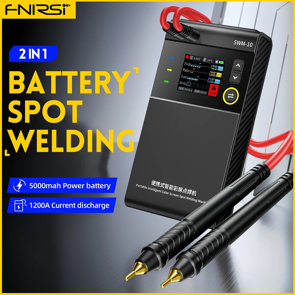 Welding Machine - Electric Welder - Spot Welder - Portable Mini Spot Welder - with 1.8” LCD - 5000mAh - Adjustable DIY Welder - Black