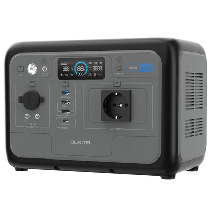 OUKITEL P800 Portable Power Station, 512Wh 800W Backup Battery,AC+DC Fast Charging,Solar Generator for Outdoor Camping Emergency