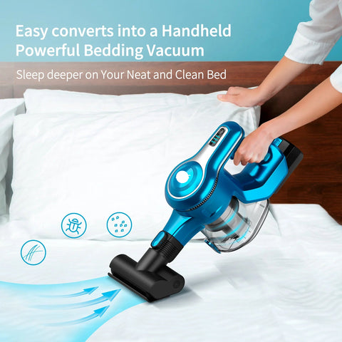 Cordless Stick Vacuum Cleaner - Stick Vacuum Cleaner - Vacuum Cleaner - Cordless Stick Vacuum Cleaner - Powerful Suction - 25kPa - 250W - 220V - 45min runtime - Cyclone Type - Blue