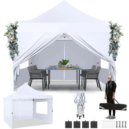 Partytent – Tent – Overkapping – Vouwtent – Paviljoen – 3x3 Meter – Waterdicht Oxford – UPF 50+ Bescherming - Wit