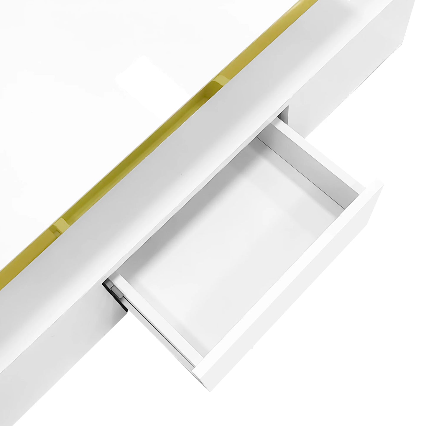 Salontafel – Koffietafel – Woonkamertafel – Tafel – Hoogglans Wit – Twee Niveaus – Verborgen Lade -  Wit en Zwart