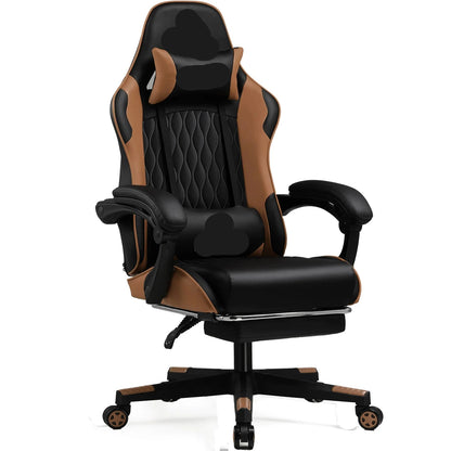 Gamingstoel – Gamestoel – Bureaustoel – Gaming Chair – Racestoel – Ergonomisch Design – Verstelbare Voetsteun en Armleuningen - QUORE