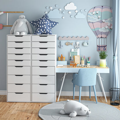 Ladekast - Opbergkasten - Organizer - Dressoir - Woonkamer - 24,3 cm x 45 cm x 40 cm - Wit