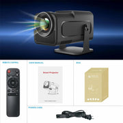 One Zisa - HY300 Mini - Beamer - Projector Beamer - Mini Meamer - 1920x1080dpi - Automatische focus - met WiFi - Android 11 - Zwart